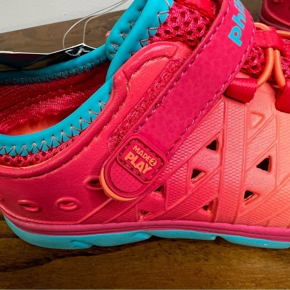 Stride Rite Kids Size 12 Orange Red Blue Play Shoes Water Shoes - Picture 8 of 11